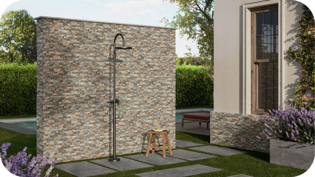 Outdoor Shower Walls: Why Stone Cladding Is a Natural Fit