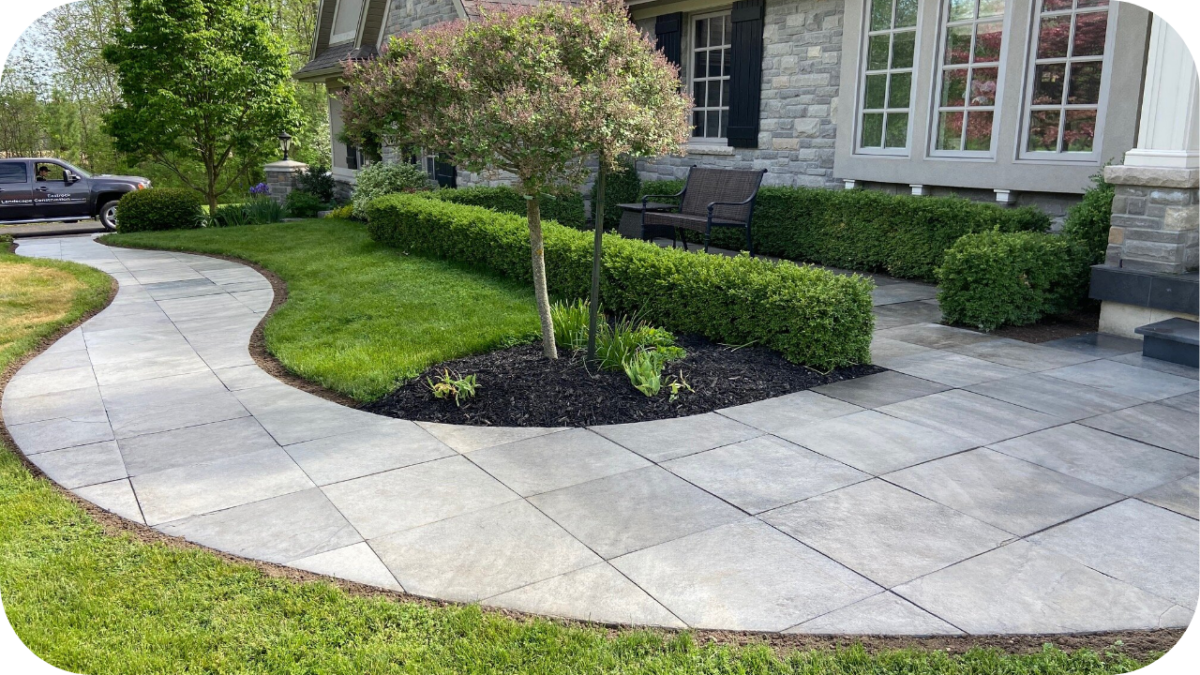 How to Cut a Curved Edge in a Paver Walkway or Patio Landscape