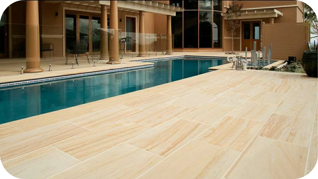 Sandstone Pavers for Pool Surrounds
